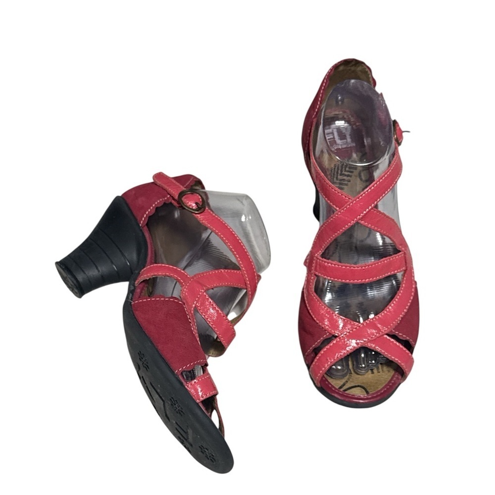FLY LONDON Pink/Red Leather Heels